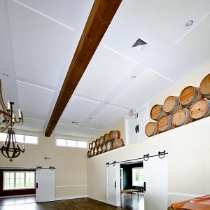 King Family Vineyard - LEED product, PolyPhon™ uses 60% recycled plastic bottles in content to create acoustic panels.