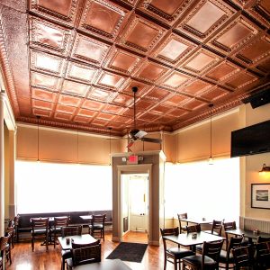 The Mint Restaurant uses AlphaSorb® wall panels on upper wall surfaces to reduce ambient noise.