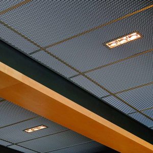 Moda Center - Arena using Sonex Squareline Ceiling Tiles by Pinta Acoustic, Inc. to reduce noise levels and control sound.