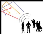 Diagram of sound reflecting off a hard surface