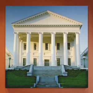 Verisk Health Art Acoustic Panels depicting Richmond area landmarks.