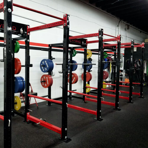 Iso-Step Rubber Gym Flooring in Black installed in a Gym